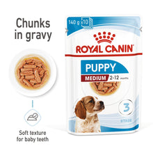 Royal Canin Size Health Nutrition Medium Puppy Wet Dog Food in Gravy - 10x140g Pouches