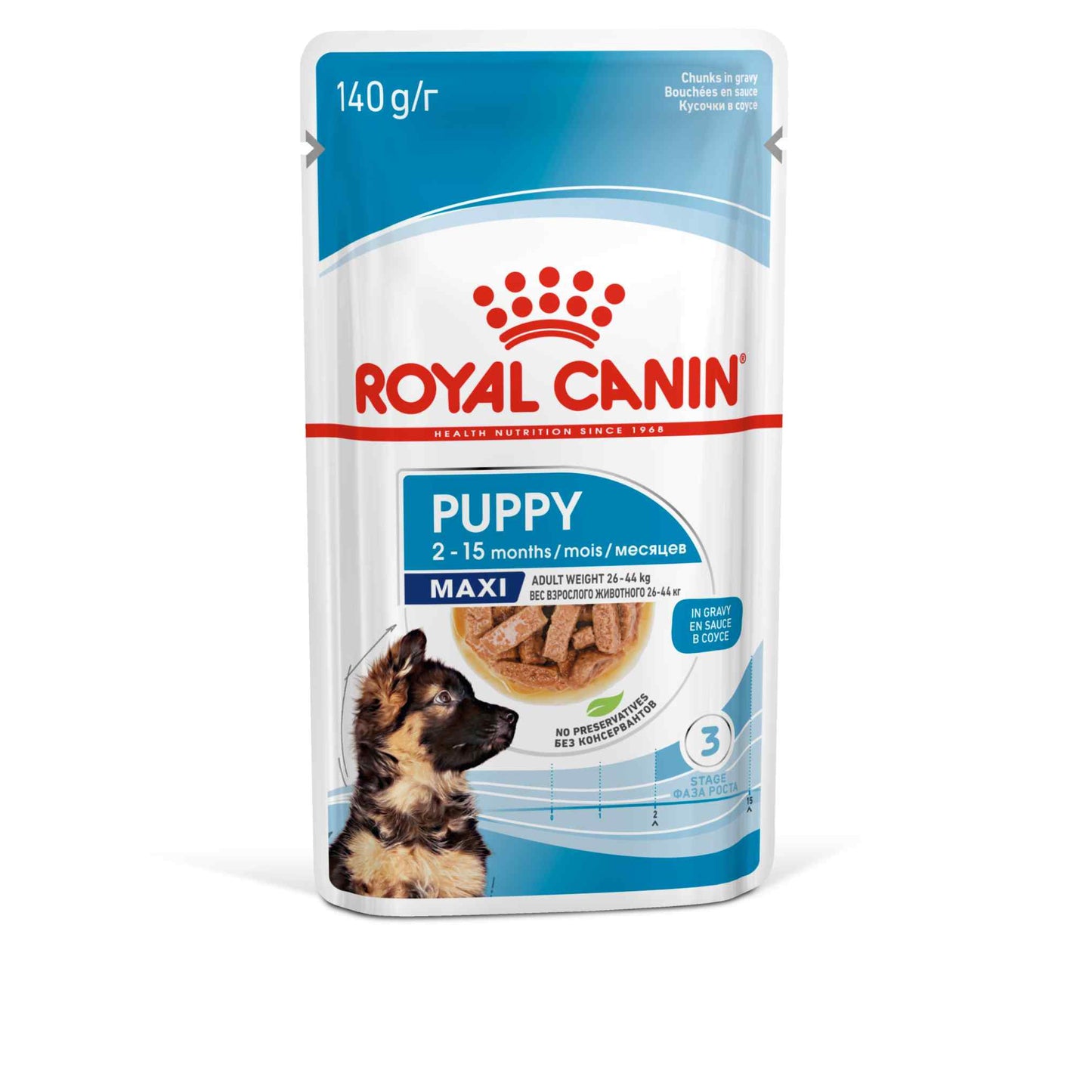 Royal Canin Size Health Nutrition Maxi Wet Puppy Food in Gravy - 10x140g Pouches
