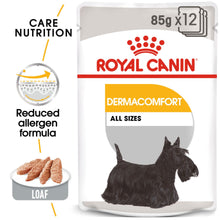 Royal Canin Dermacomfort Canine Care Adult Wet Dog Food in Loaf - 12x85g Pouches