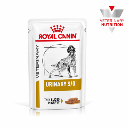 ROYAL CANIN Veterinary Urinary S/O Thin Slices in Gravy Adult Wet Dog Food - 48x100g Pouches