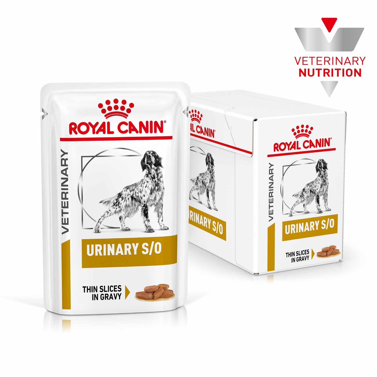 ROYAL CANIN Veterinary Urinary S/O Thin Slices in Gravy Adult Wet Dog Food - 48x100g Pouches