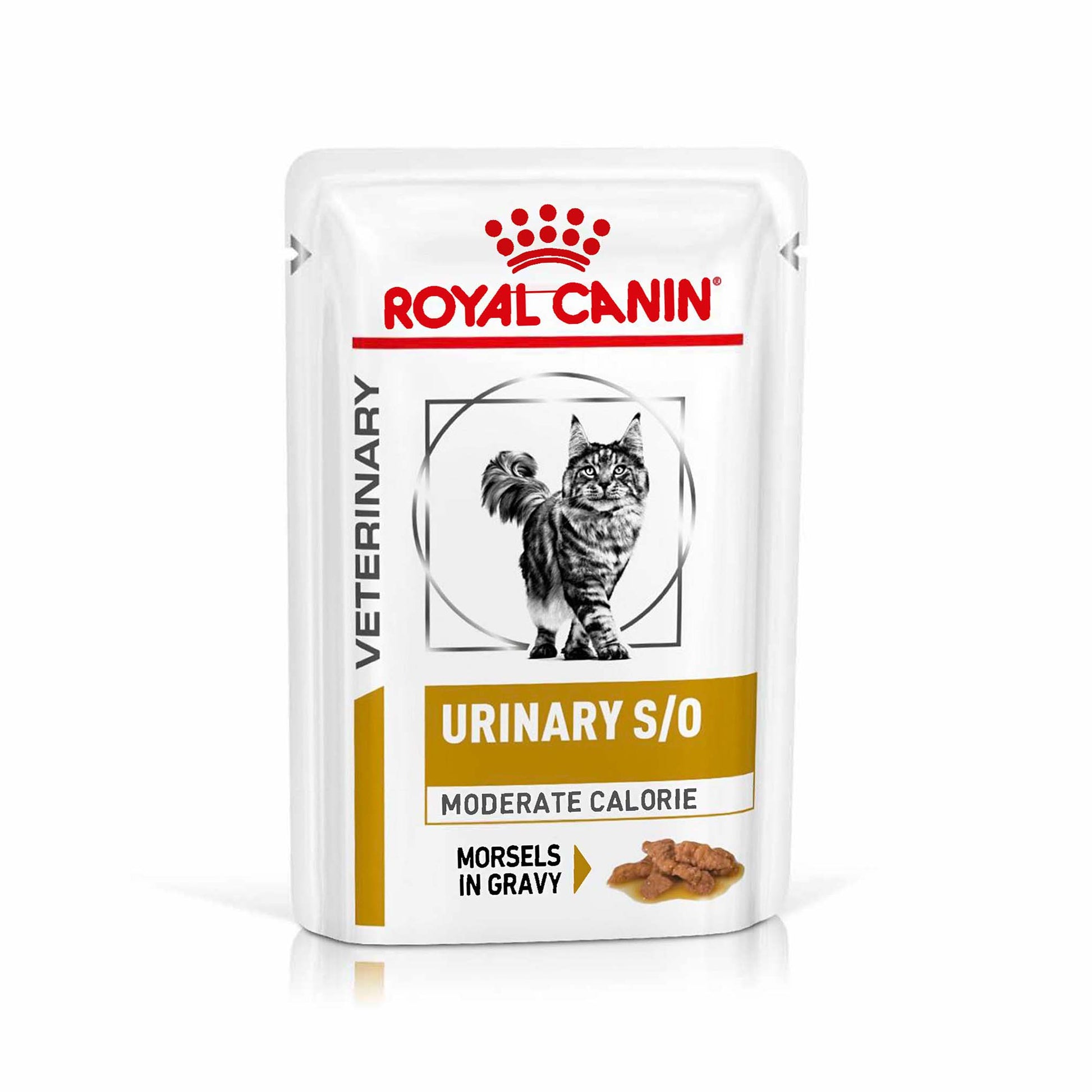 Royal Canin Royal Canin Veterinary Urinary Moderate Calorie Morsels Adult Wet Cat Food pet food packaging