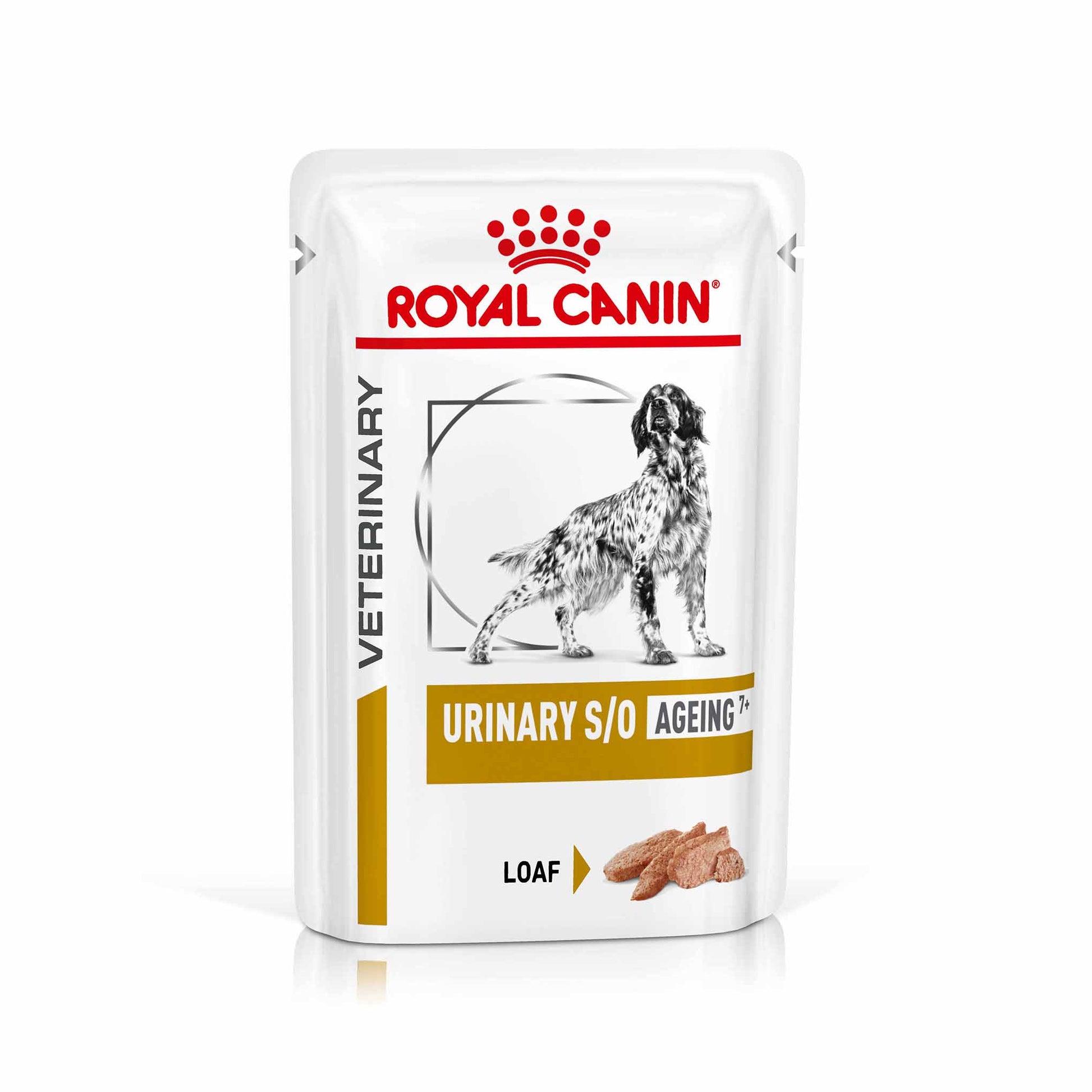 Royal Canin Royal Canin Veterinary Urinary Ageing Senior Wet Dog Food pet food packaging