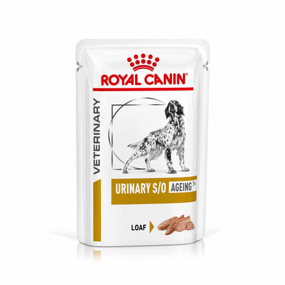 ROYAL CANIN Veterinary Urinary S/O Ageing 7+ Loaf Wet Dog Food - 48x85g Pouches