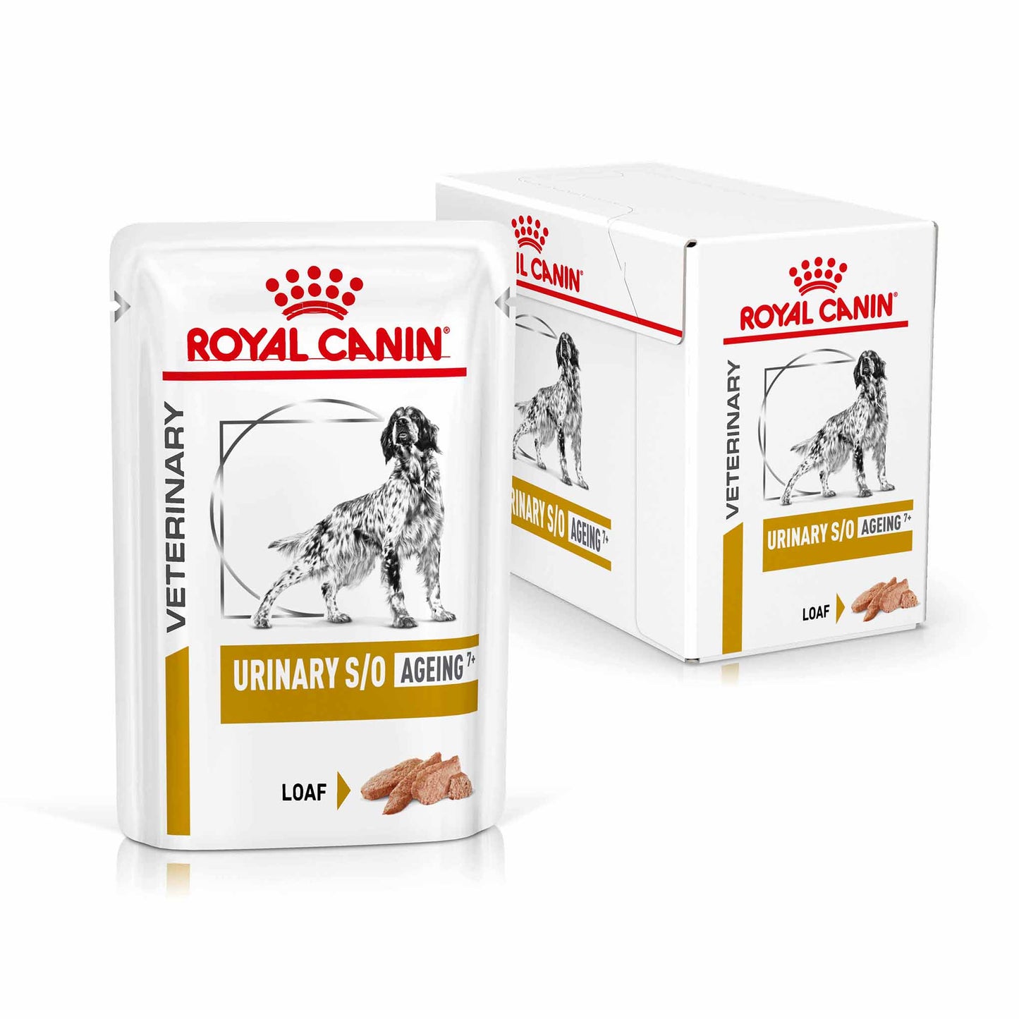 ROYAL CANIN Veterinary Urinary S/O Ageing 7+ Loaf Wet Dog Food - 48x85g Pouches