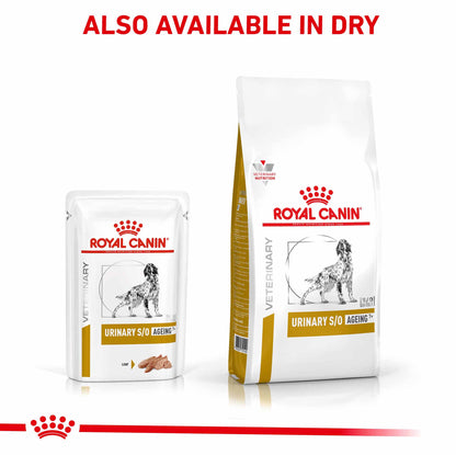 ROYAL CANIN Veterinary Urinary S/O Ageing 7+ Loaf Wet Dog Food - 48x85g Pouches