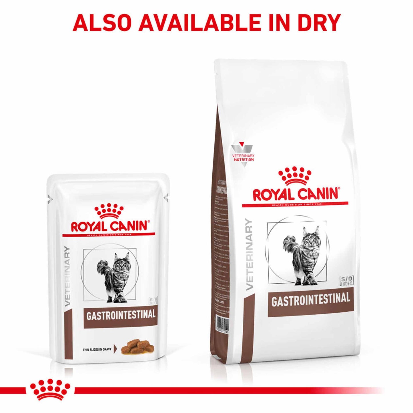Royal Canin Veterinary Health Gastrointestinal Adult Wet Cat Food in Gravy - 12x85g Pouches