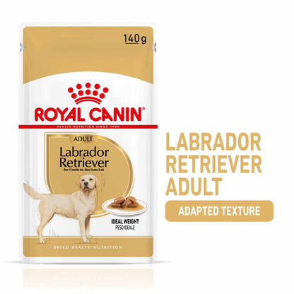 Royal Canin Breed Health Nutrition Labrador Retriever Adult Wet Dog Food - 10x140g Pouches