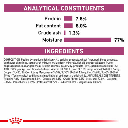 Royal Canin Veterinary Health Nutrition Renal Adult Wet Cat Food In Gravy - Chicken - 48x85g Pouches