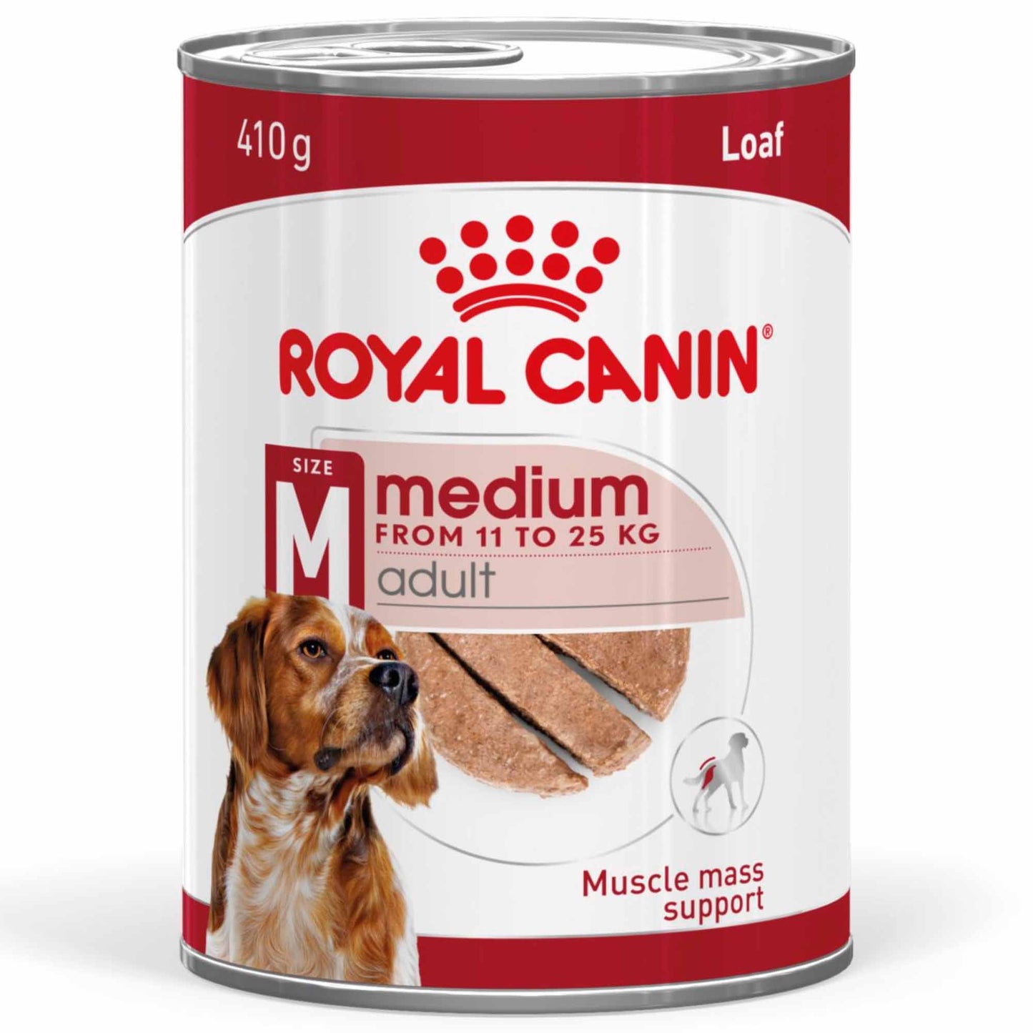 Royal Canin Medium Adult Wet Dog Food In Loaf - 12x410g Cans