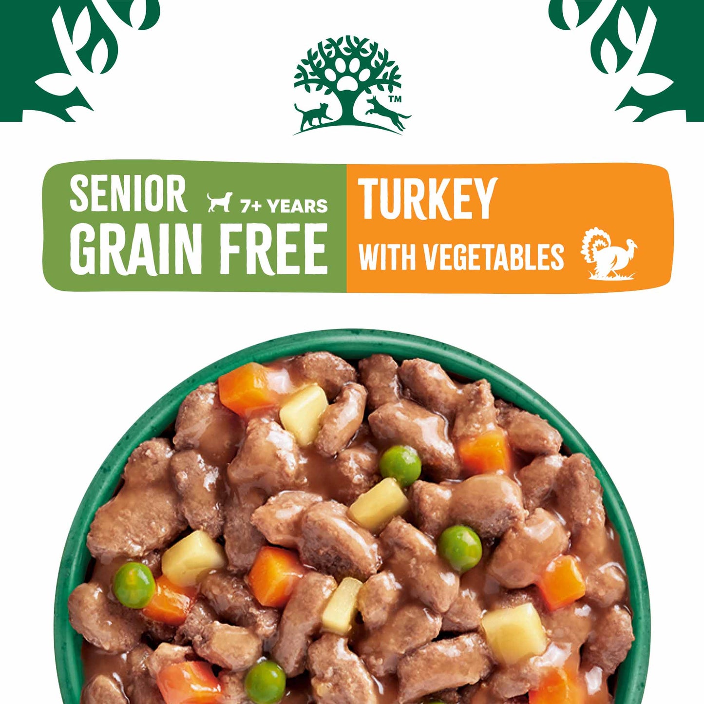 James Wellbeloved Grain Free Senior Wet Dog Food in Gravy - Turkey - 12x90g Pouches