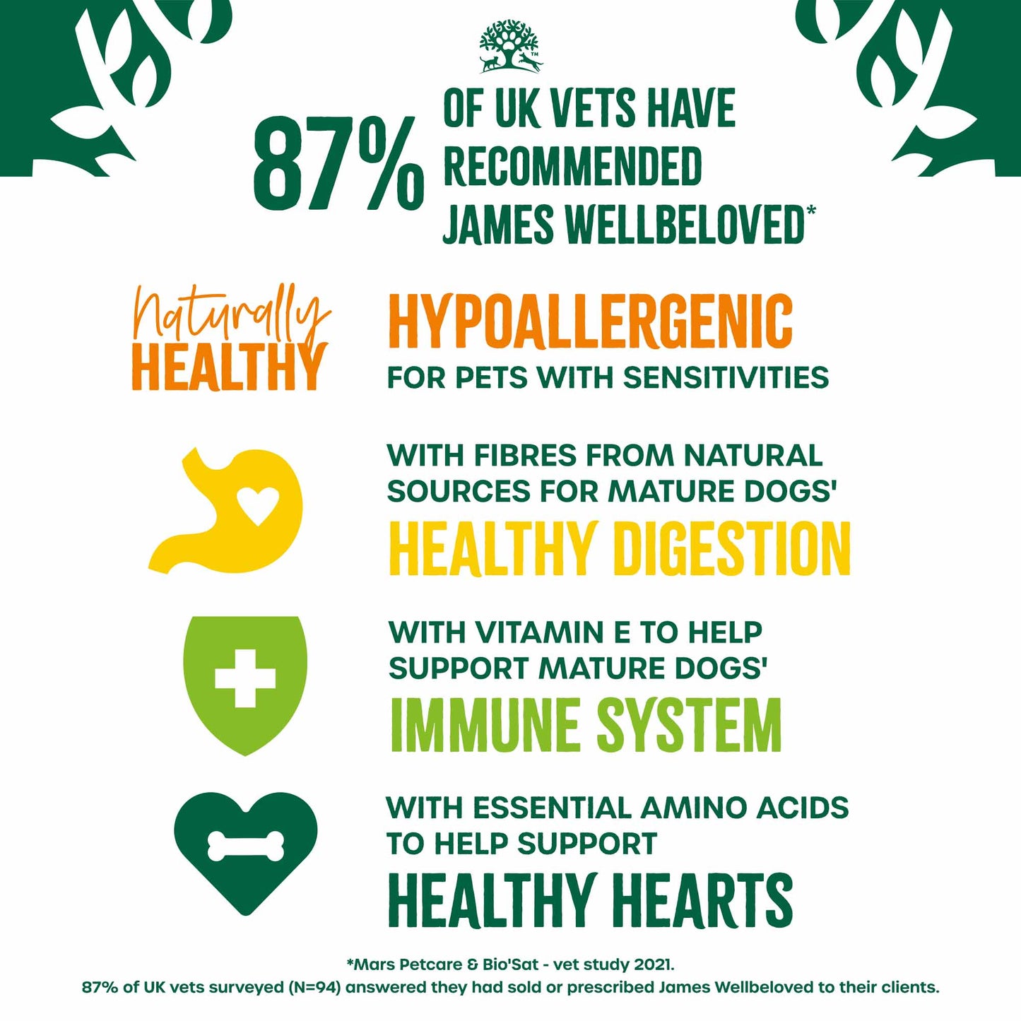 James Wellbeloved Senior Wet Dog Food in Gravy - Lamb & Chicken - 12x90g Pouches