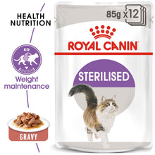 Royal Canin Feline Health Nutrition Sterilised Wet in Gravy Adult Cat Food - 12 x 85g Pouch