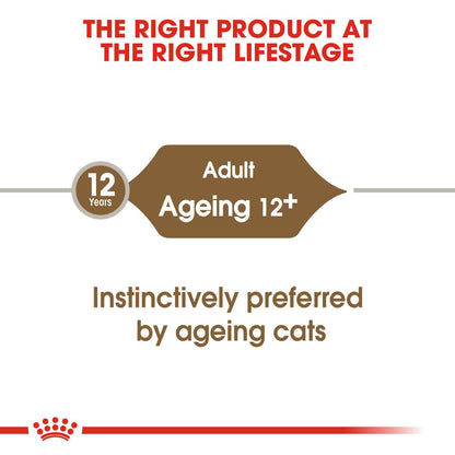 ROYAL CANIN Feline Health Nutrition Ageing 12+ Senior in Jelly Wet Cat Food - 12x85g Pouches