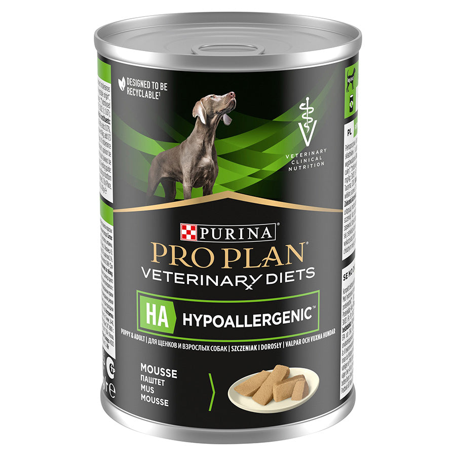 Pro Plan Pro Plan Veterinary Diets Ha Hypoallergenic Adult Wet Dog Food pet food packaging