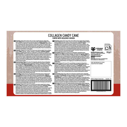 Rosewood Cupid & Comet Collagen Candy Cane Dog Treat - 80g