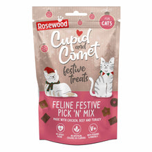 Rosewood Cupid & Comet Feline Festive Pick n Mix Cat Treats - 180g
