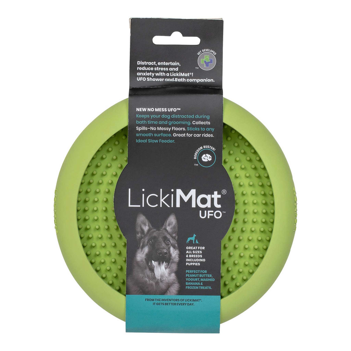 LickiMat UFO Dog & Cat Slow Feeder - Green