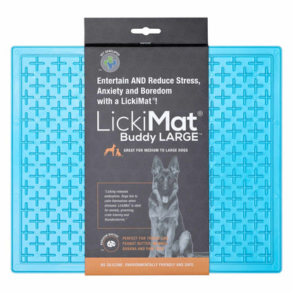 LickiMat X-Large Buddy Dog Slow Feeder - Turquoise - 30x25.5cm