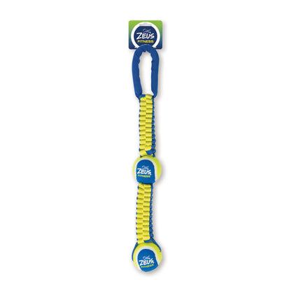 Zeus Fitness Double Tennis Ball Twist Tug Dog Toy