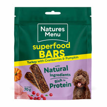 Natures Menu Superfood Bars for Adult Dogs - Turkey with Cranberry & Pumpkin - 70g