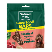Natures Menu Superfood Bars for Adult Dogs - Beef with Spinach & Quinoa - 70g