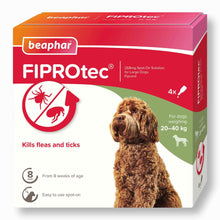 Beaphar FIPROtec Flea & Tick Spot on for Large Dogs - 4 pack