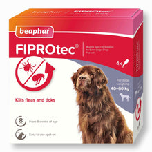 Beaphar FIPROtec Flea & Tick Spot on for X Large Dogs - 4 pack