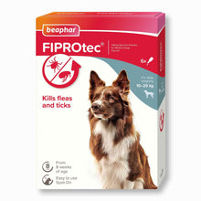 Beaphar FIPROtec Flea & Tick Spot on for Medium Dogs - 6 pack