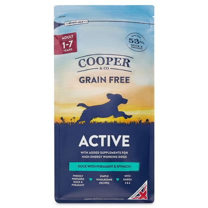 Cooper & Co Active Dry Dog Food - Duck, Pheasant & Spinach - 10kg