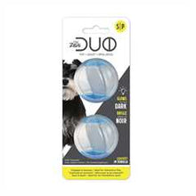 Zeus DUO Ball Dog Toy with Squeaker & Glow - Small - 2 Pack