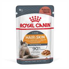 ROYAL CANIN Hair & Skin Care Adult Wet Cat Food In Gravy - 12x85g Pouches