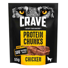 CRAVE Protein Chunks Grain Free Adult Dry Dog Treats – Chicken – 55g