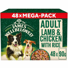 James Wellbeloved Adult Wet Dog Food in Gravy - Lamb & Chicken - 48x90g MEGA PACK