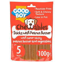 Good Boy Chewables Dog Treats - Rawhide Free Peanut Butter Sticks - 5 Pack