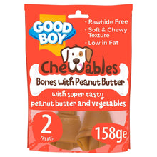 Good Boy Chewables Dog Treats - Rawhide Free Peanut Butter Medium Bones - 2 Pack