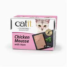 Catit Cuisine Wet Cat Food - Chicken Mousse with Ham - 12x90g
