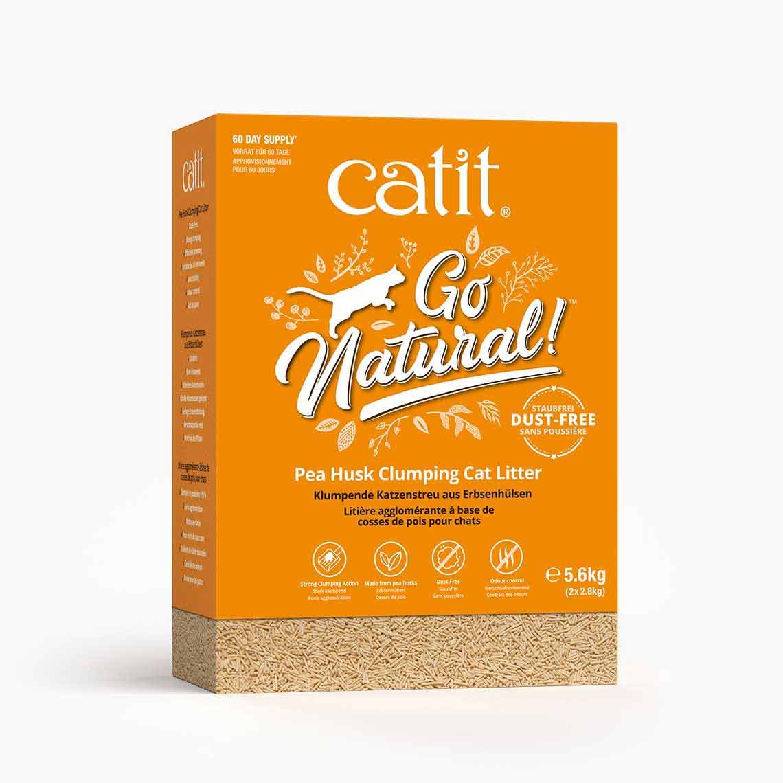 Catit Go Natural! Pea Husk Vanilla Clumping Cat Litter - 5.6kg