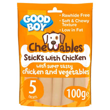 Good Boy Chewables Dog Treats - Rawhide Free Chicken Sticks - 5 Pack