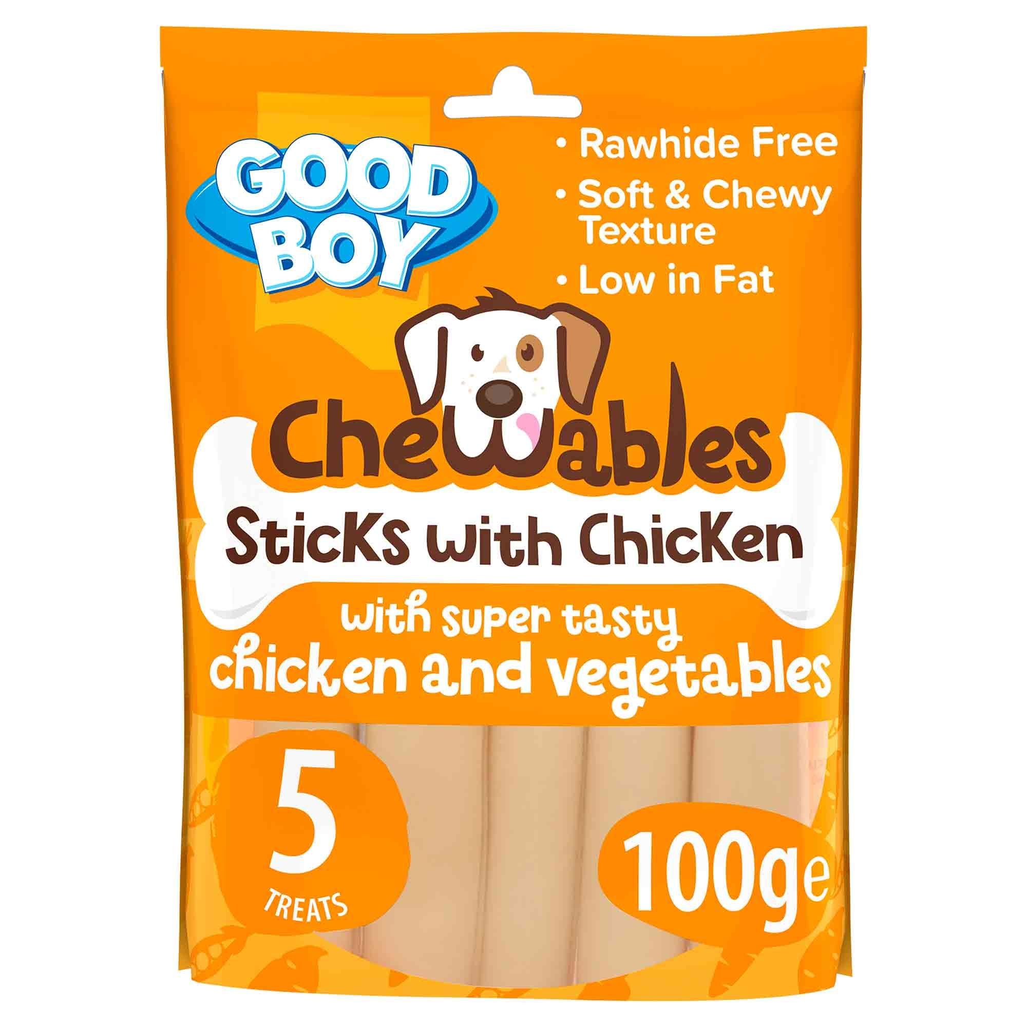Good Boy Chewables Dog Treats Rawhide Free Chicken Sticks 5 Pack Good Boy Chewables Dog Treats Rawhide Free Chicken Sticks 5 Pack