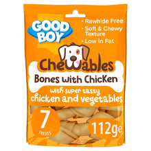 Good Boy Chewables Dog Treats - Rawhide Free Chicken Mini Bones - 7 Pack