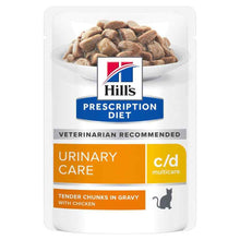 Hills Prescription Diet c/d Multicare Wet Cat Food in Gravy - Chicken - 12x85g Pouches