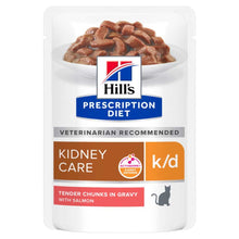 Hills Prescription Diet k/d Kidney Care Wet Cat Food in Gravy - Salmon - 12x85g Pouches