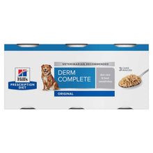 Hills Prescription Diet Derm Complete Skin Care and Food Sensitivities Wet Dog Food - 3x370g Cans