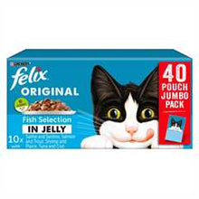 Felix Adult Wet Cat Food in Jelly - Fish Selection - 40x85g Pouches