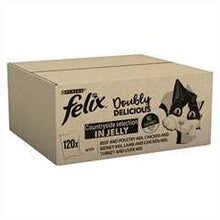 Felix Doubly Delicious Adult Wet Cat Food in Jelly - Countryside Selection - 120x85g Pouches