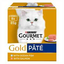 Gourmet Gold Senior Wet Cat Food  Pate - Salmon & Ocean Fish - 8x85g Cans