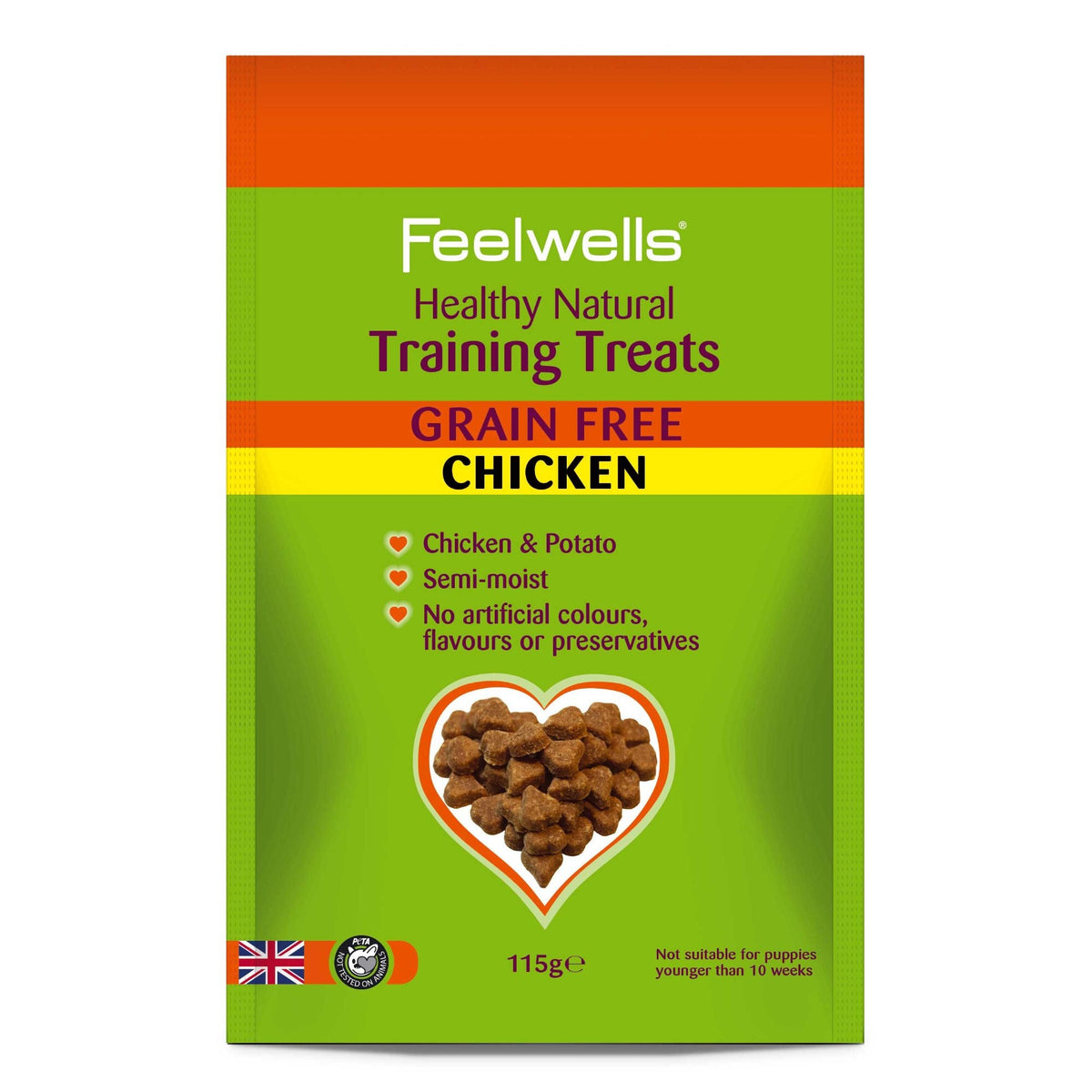 Feelwells Feelwells Grain Free Training Chicken Adult pet food packaging