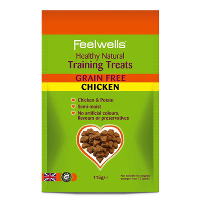 Feelwells Feelwells Grain Free Training Chicken Adult pet food packaging