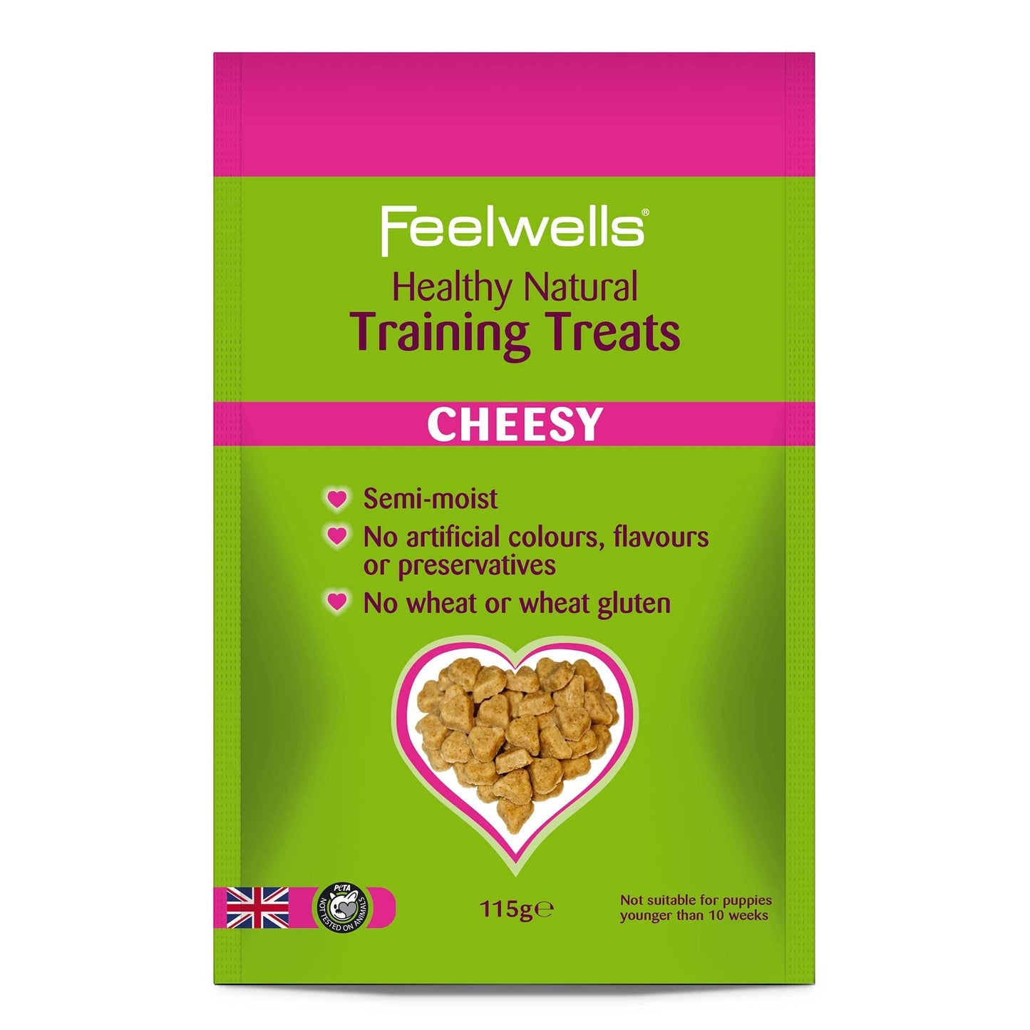 Feelwells Training Dog Treats - Cheesy - 115g